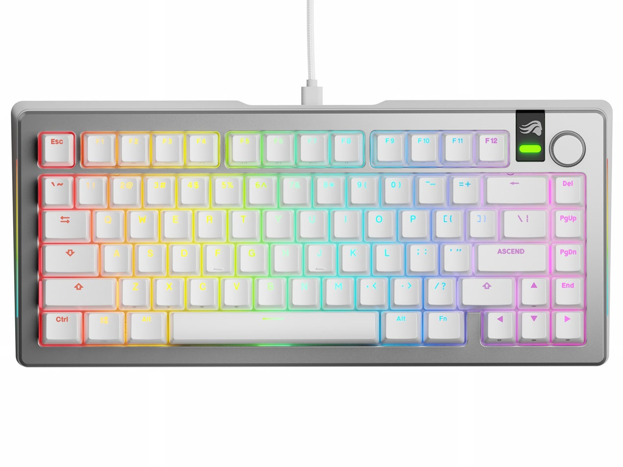 Glorious GMMK 3 PRO 75% Prebuilt Wired Silver US GLO-KB-GMMK3-PRO-75-PB-FOX-W-SIL-US [�V���o�[] �̐��i�摜