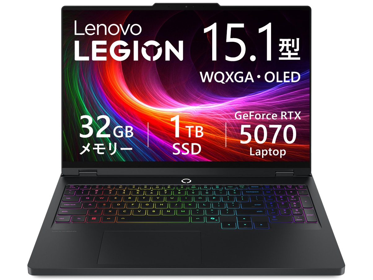 Legion 5i Gen 10 Core i9 14900HX�ERTX 5070�E32GB�������[�E1TB SSD�E15.1�^WQXGA�EOLED���� 83LYCTO1WW [�G�N���v�X�u���b�N] �̐��i�摜