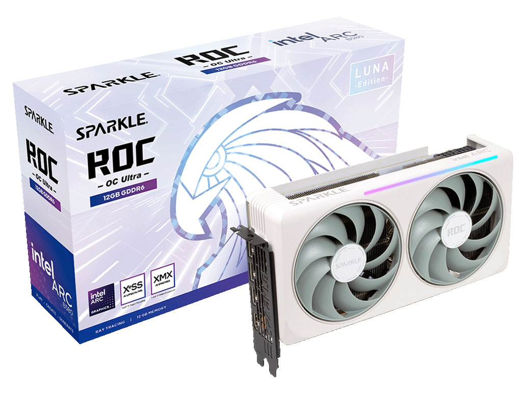 SPARKLE Intel Arc B580 ROC Luna OC Ultra SB580RW-12GOC [PCIExp 12GB] �̐��i�摜