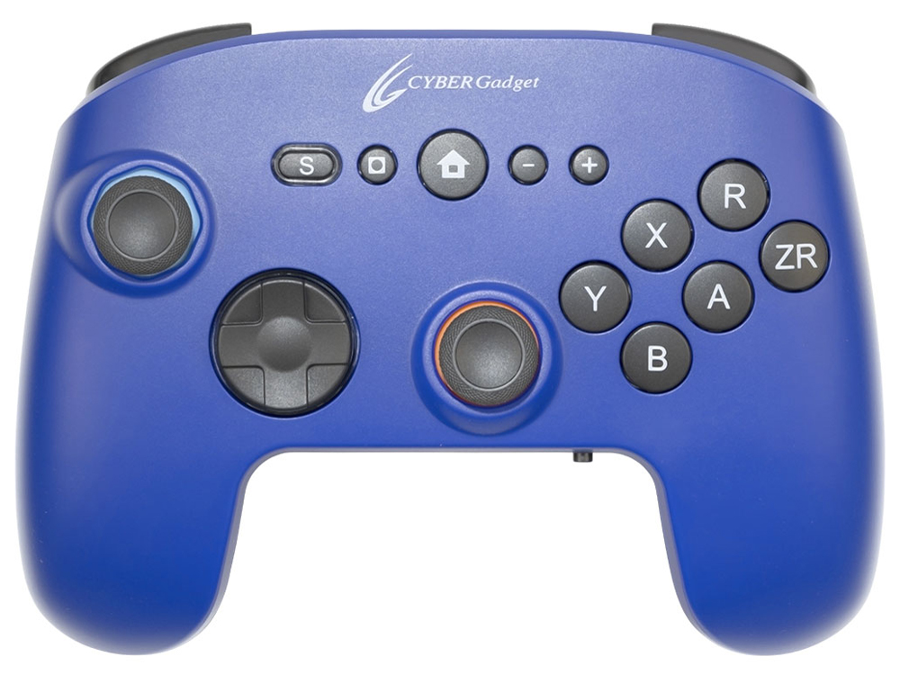 CYBER�E�Q�[�~���O�R���g���[���[ 6B �����^�C�v(Switch2�p) CY-S2GC6BWL-BL [�u���[] �̐��i�摜