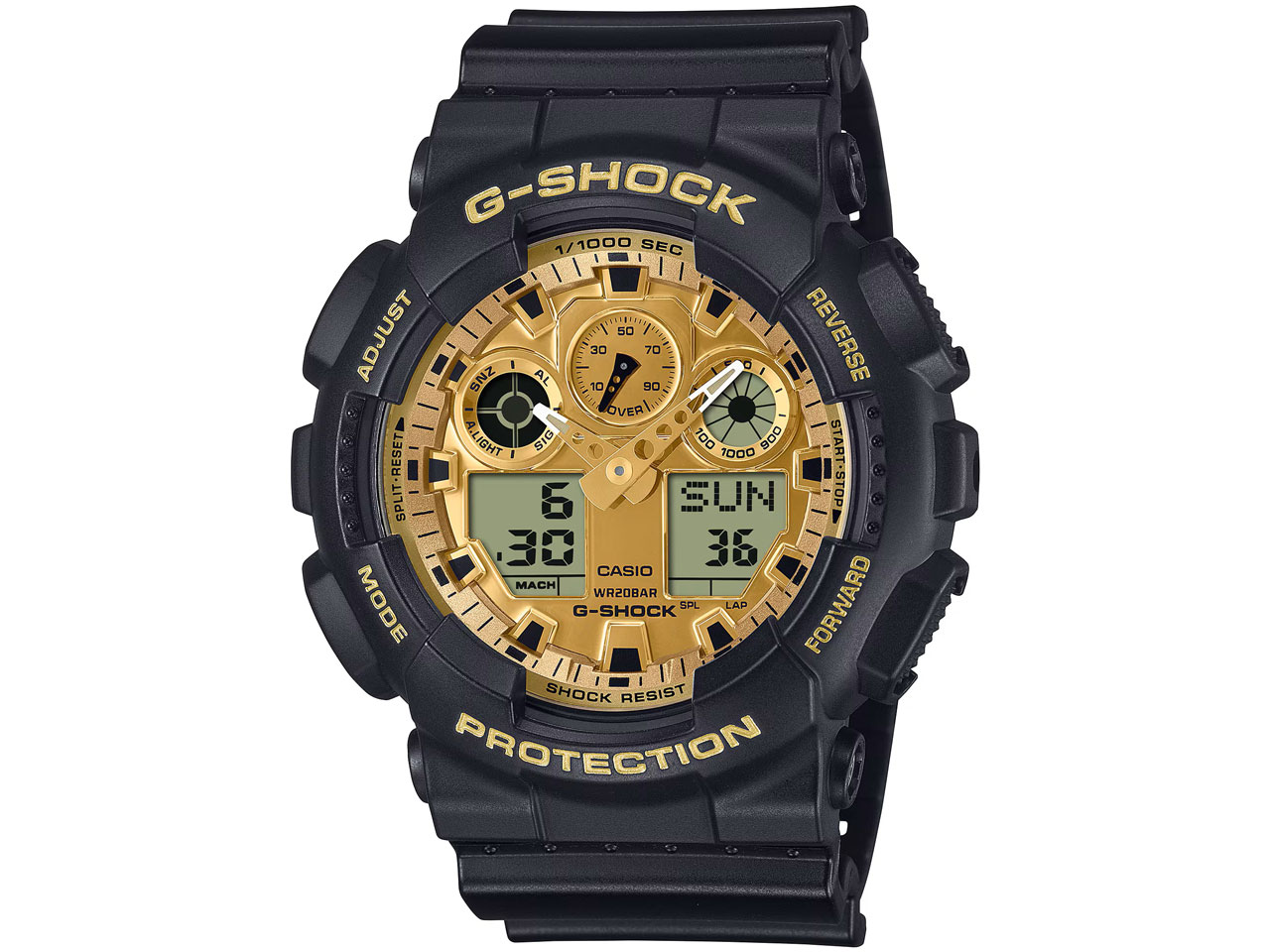 G-SHOCK Black and Goldシリーズ GA-100GGB-1A9JF