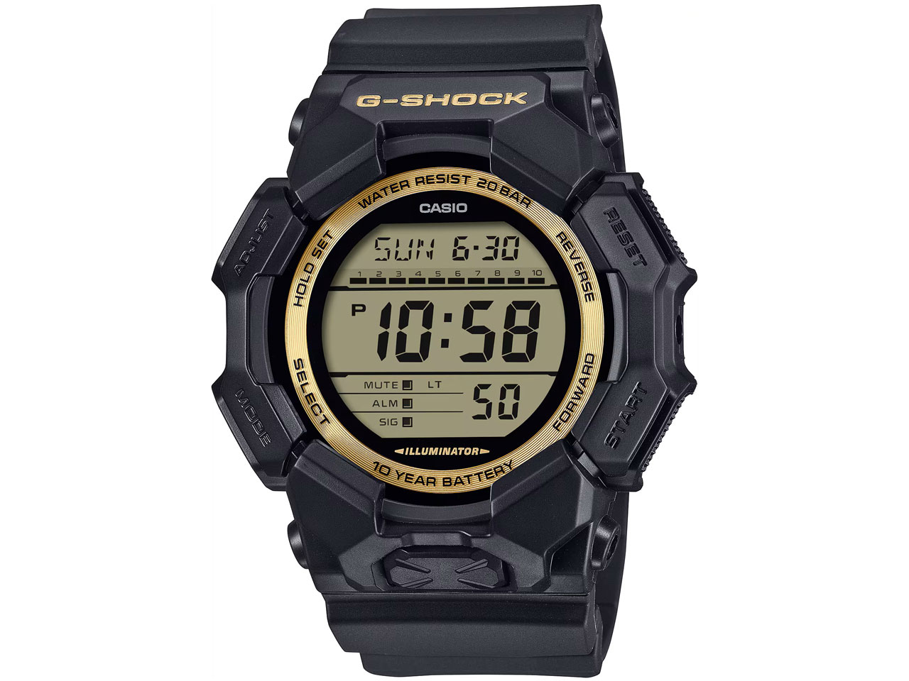 G-SHOCK Black and Goldシリーズ GD-010GB-1A9JF