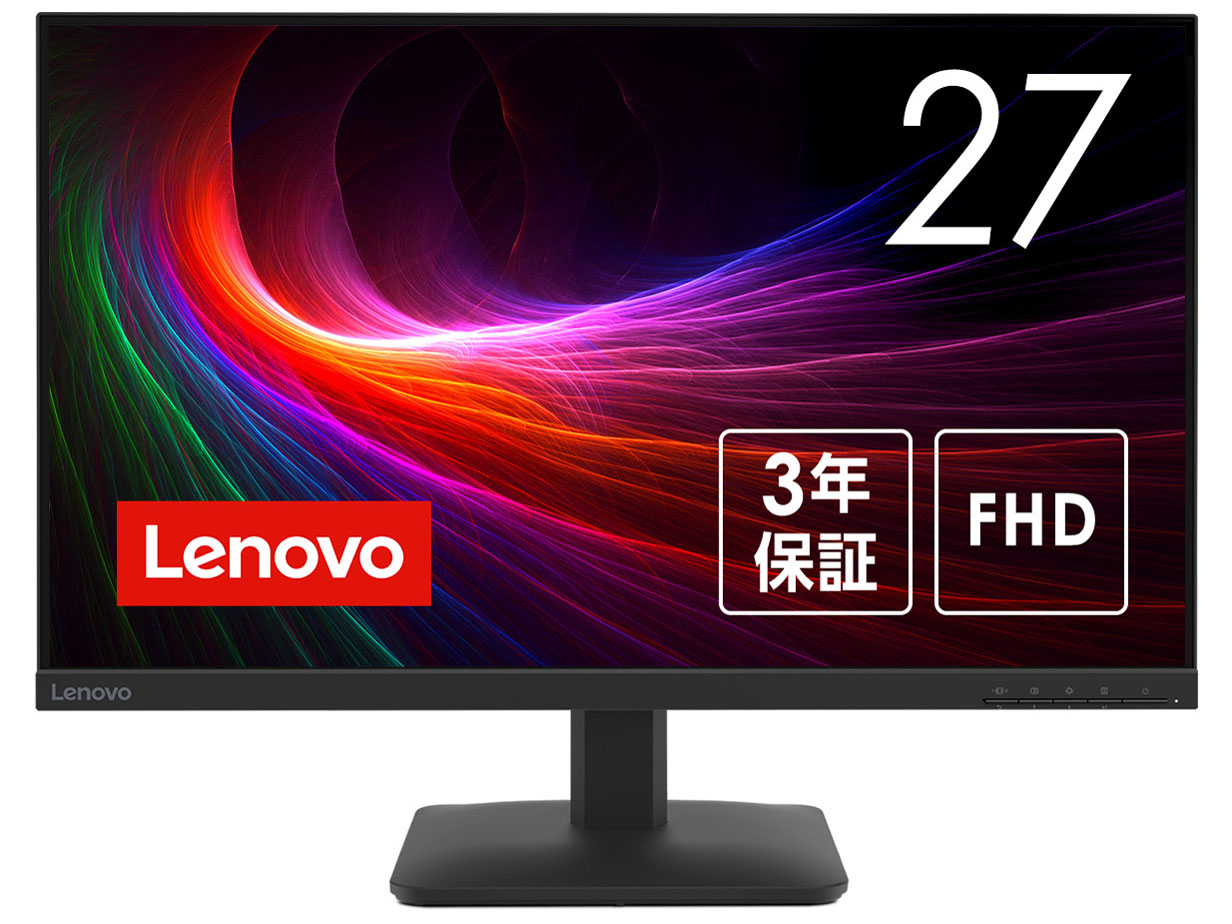 Lenovo L27-4e FHD �f�B�X�v���C 68CDKAC1JP [27�C���` �u���b�N] �̐��i�摜