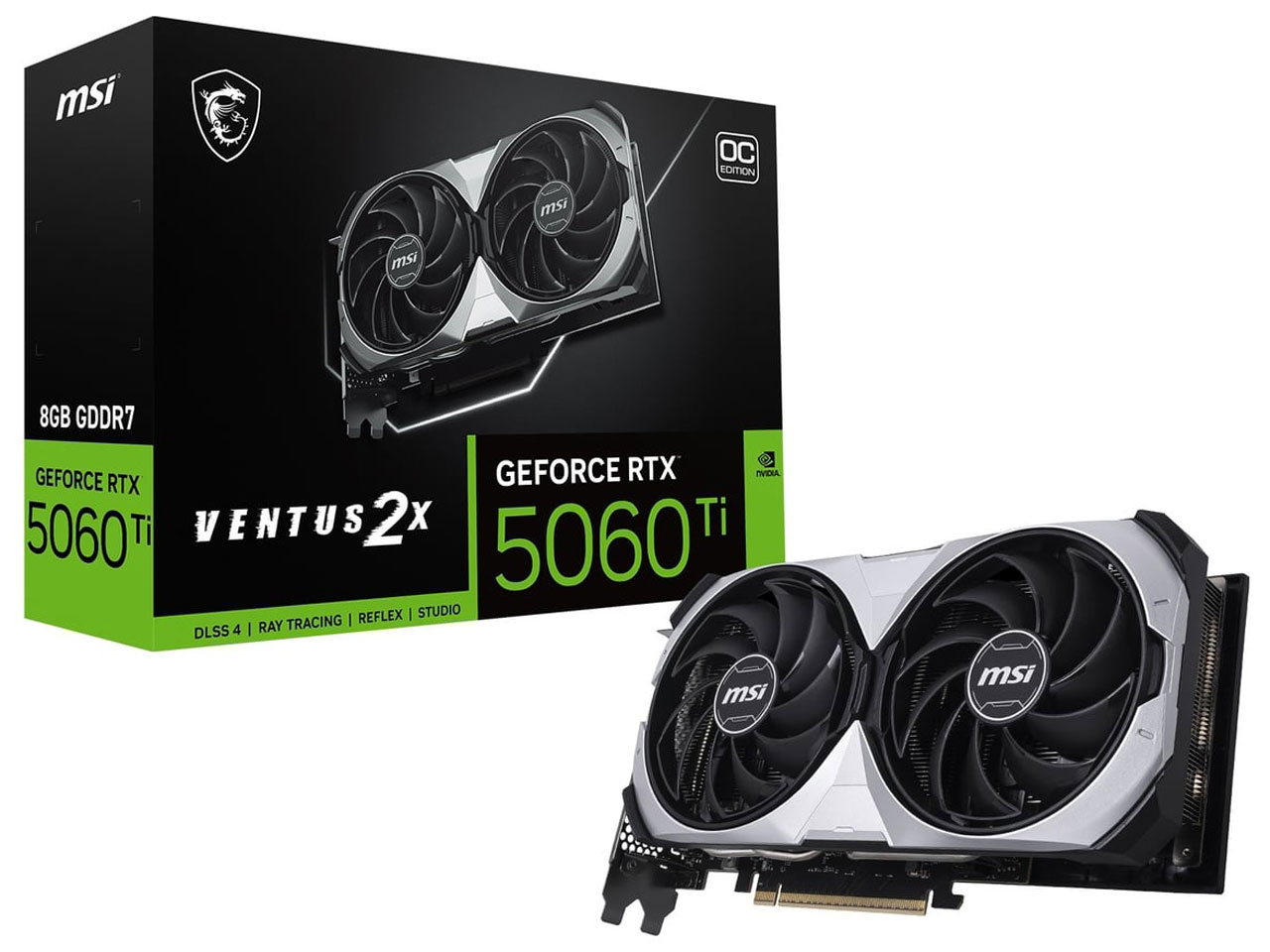 GeForce RTX 5060 Ti 8G VENTUS 2X OC CLASSIC [PCIExp 8GB] �̐��i�摜
