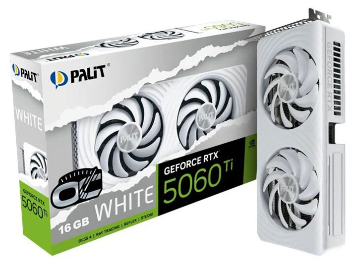 NE7506TU19T1-GB2061M (GeForce RTX 5060 Ti White OC 16GB) [PCIExp 16GB] �h�X�p�����胂�f�� �̐��i�摜
