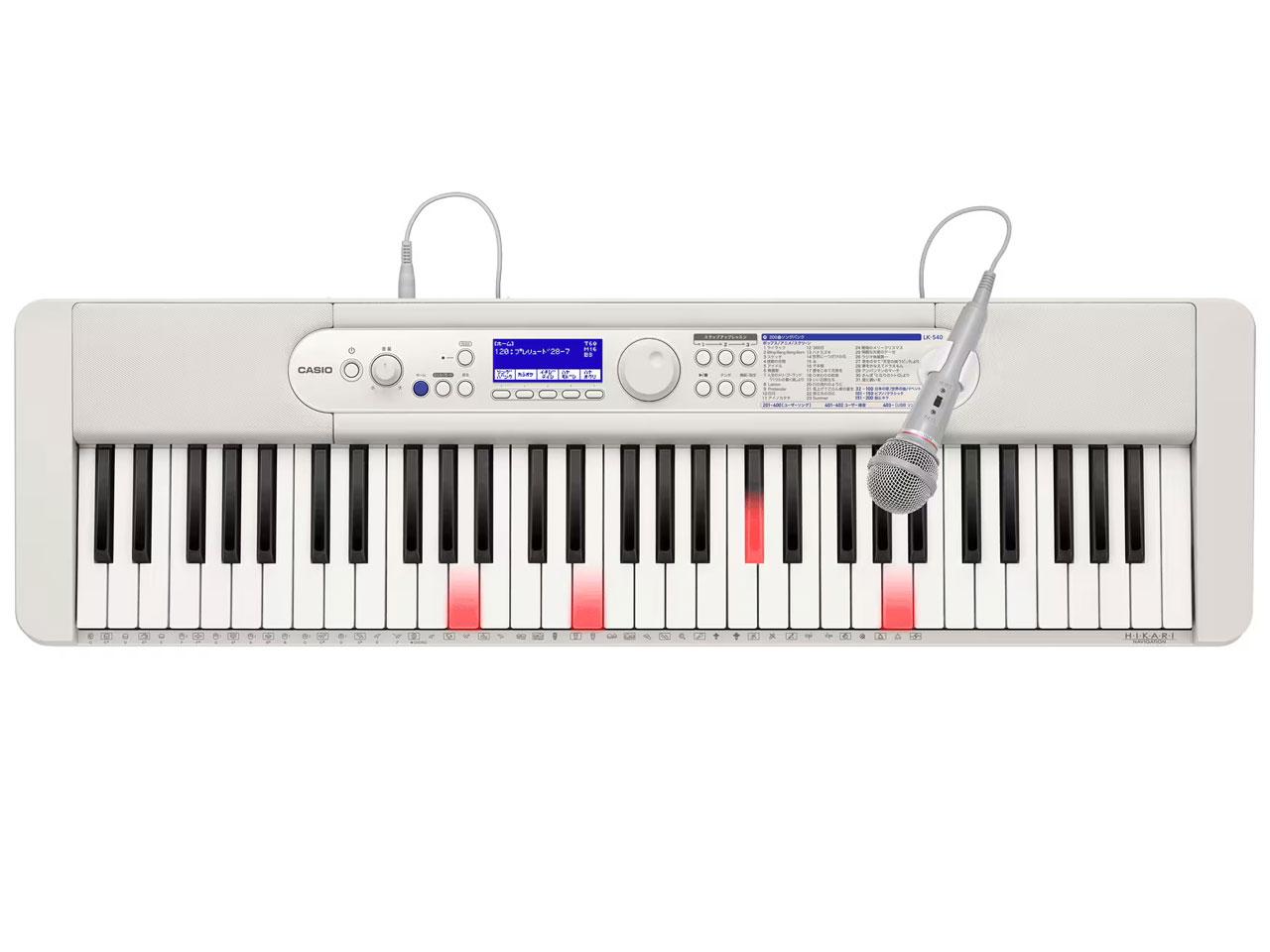 Casiotone ���i�r�Q�[�V�����L�[�{�[�h LK-540WE [�z���C�g] �̐��i�摜