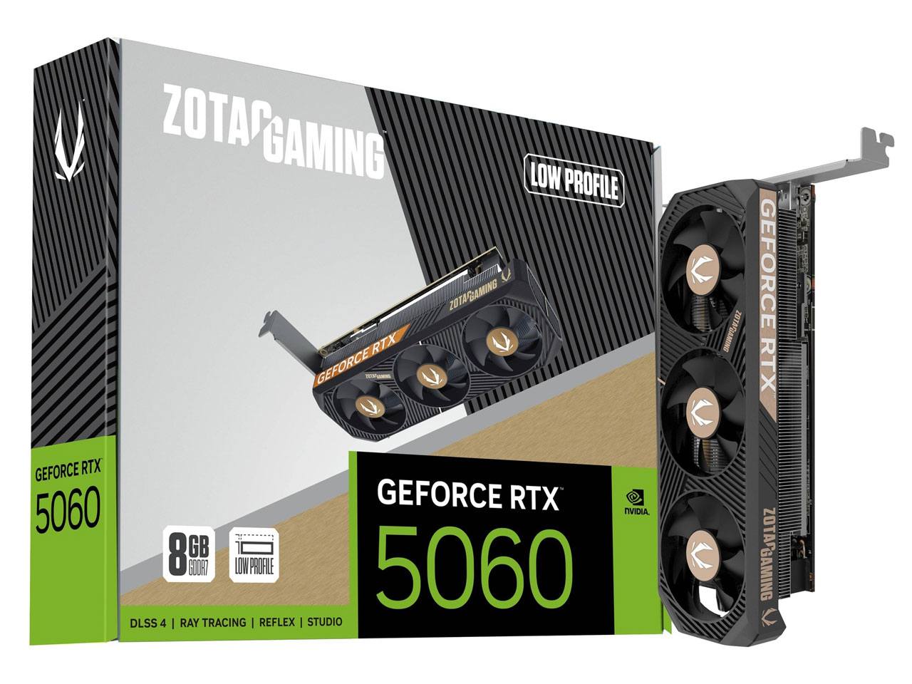 ZOTAC GAMING GeForce RTX 5060 Low Profile ZT-B50600L-10L [PCIExp 8GB] �̐��i�摜