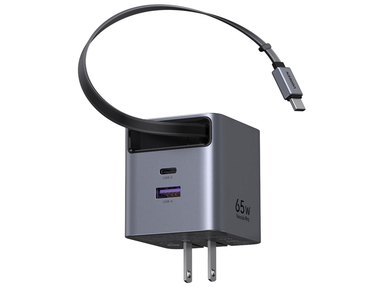 Nexode 65W GaN������莮�P�[�u���t���}���[�d�� 65824 UGR-OT-000044 [���^���b�N�O���[]