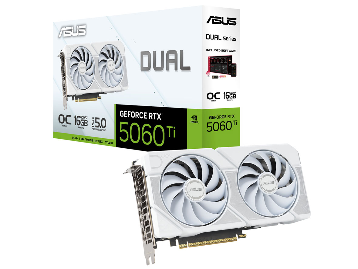 DUAL-RTX5060TI-O16G-WHITE [PCIExp 16GB] �̐��i�摜