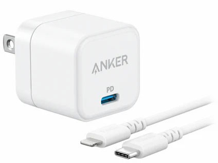 PowerPort III 20W Cube with USB-C & Lightning �P�[�u�� B2149N23 [�z���C�g] �̐��i�摜