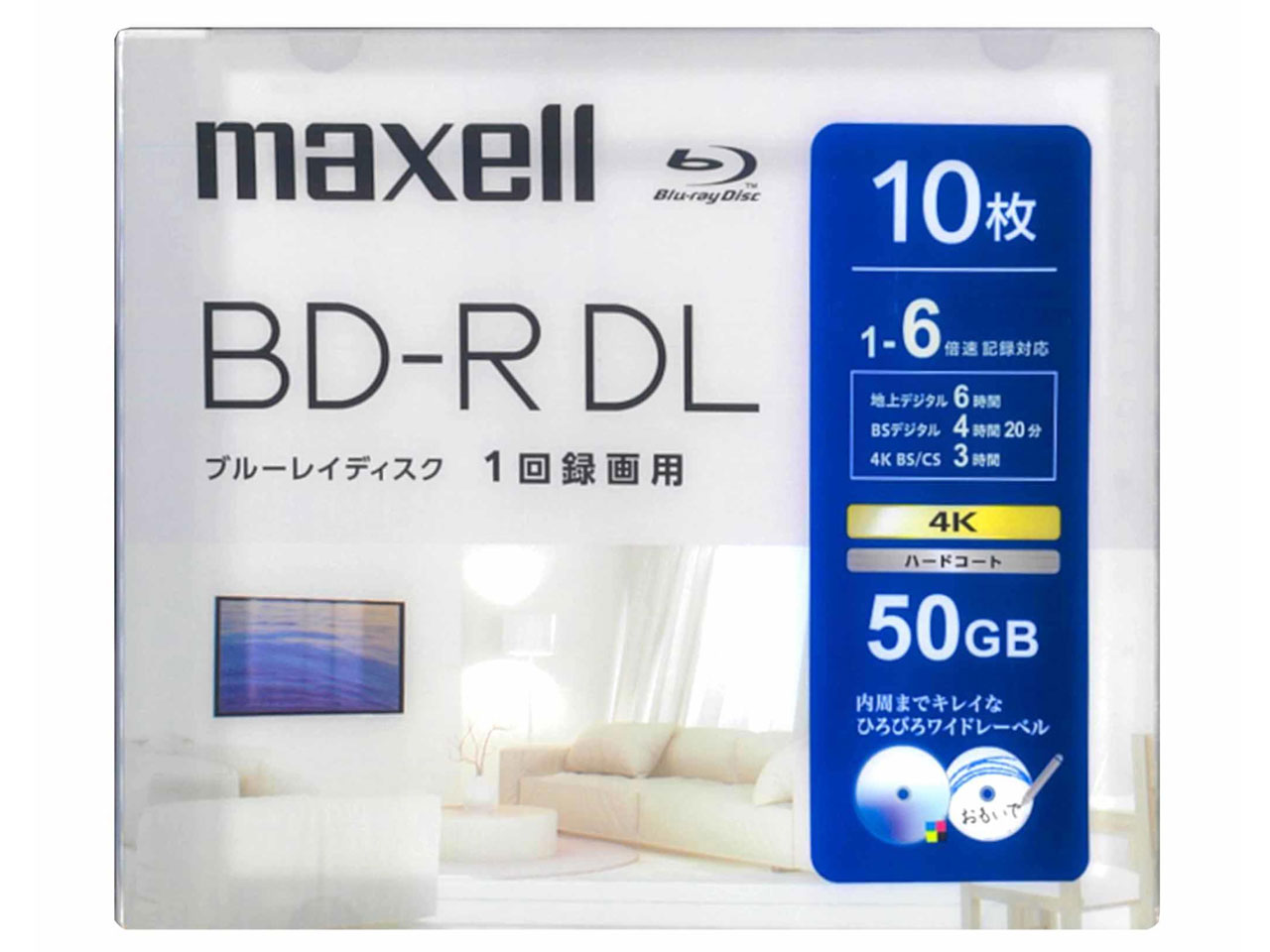 BRV50WPH.10S [BD-R DL 6�{�� 10���g] �̐��i�摜