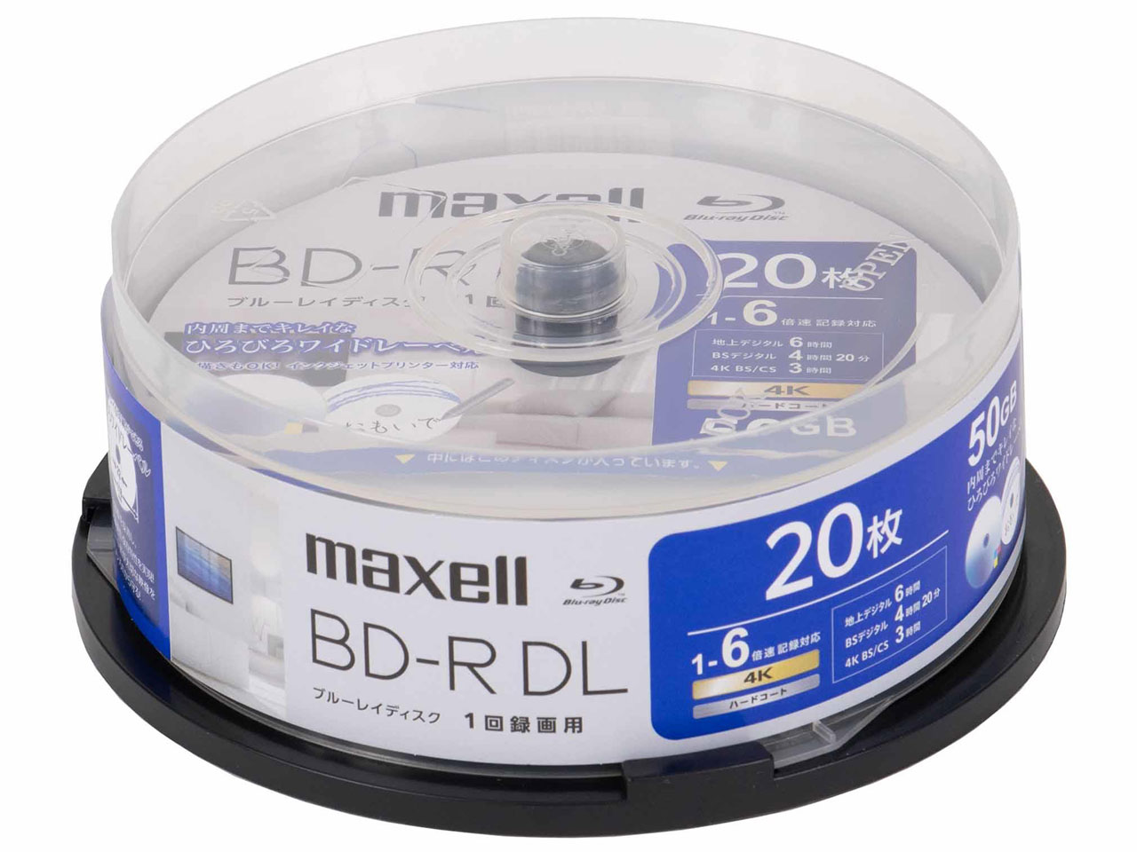 BRV50WPH.20SP [BD-R DL 6�{�� 20���g] �̐��i�摜