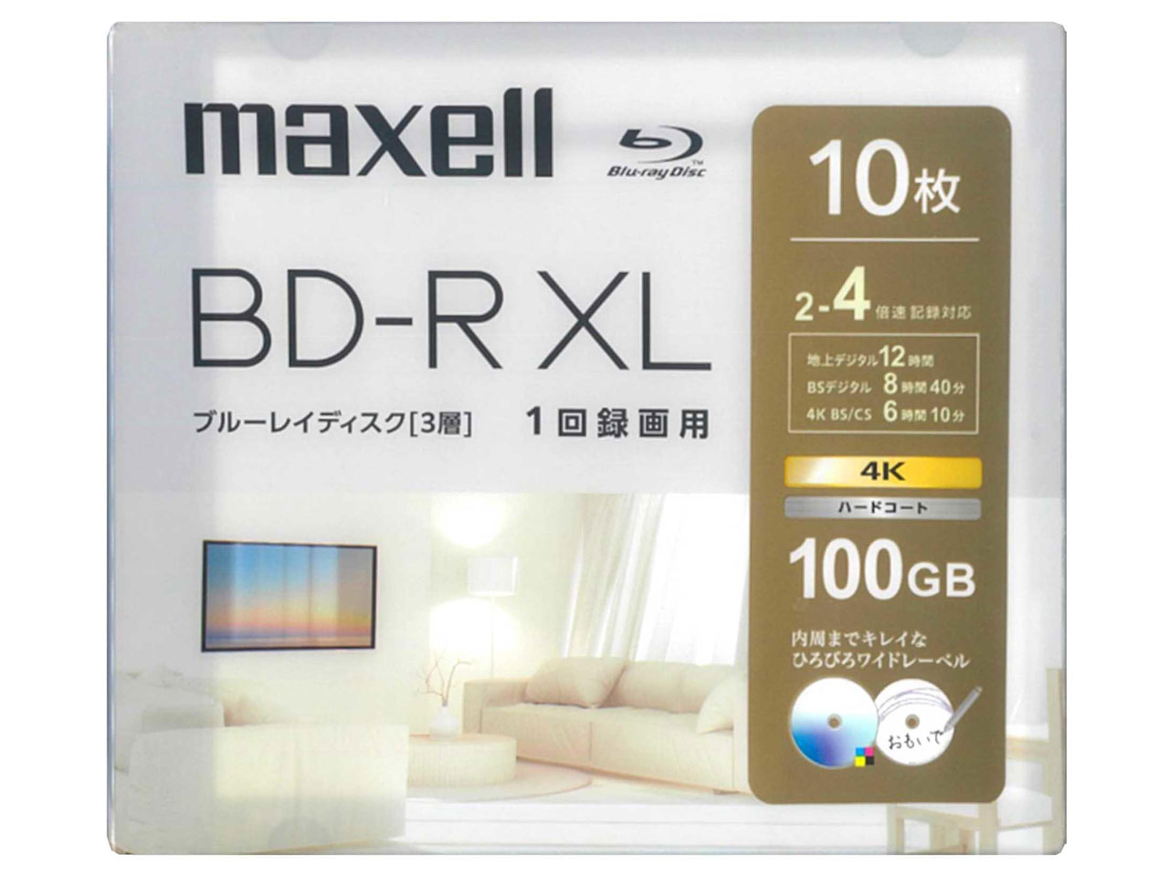 BRV100WPH.10S [BD-R XL 4�{�� 10���g] �̐��i�摜