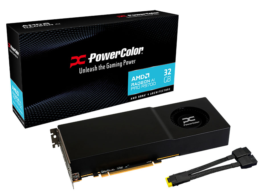 PowerColor Radeon AI PRO R9700 AI PRO R9700 32G-B [PCIExp 32GB] �̐��i�摜