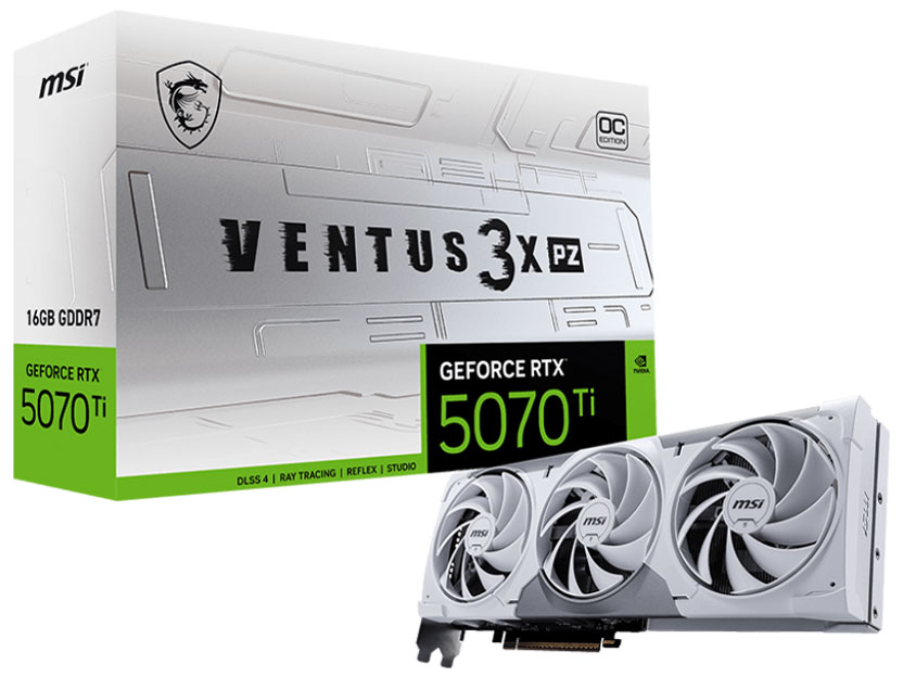 GeForce RTX 5070 Ti 16G VENTUS 3X PZ OC [PCIExp 16GB] �̐��i�摜
