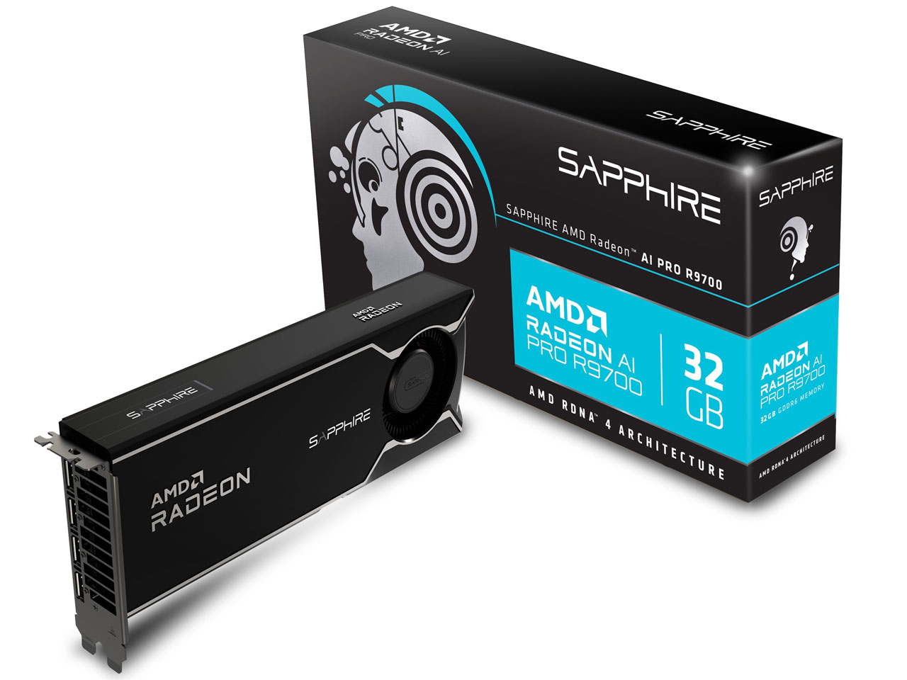 SAPPHIRE AMD Radeon AI Pro R9700 32GB GDDR6 LITE [PCIExp 32GB] �̐��i�摜