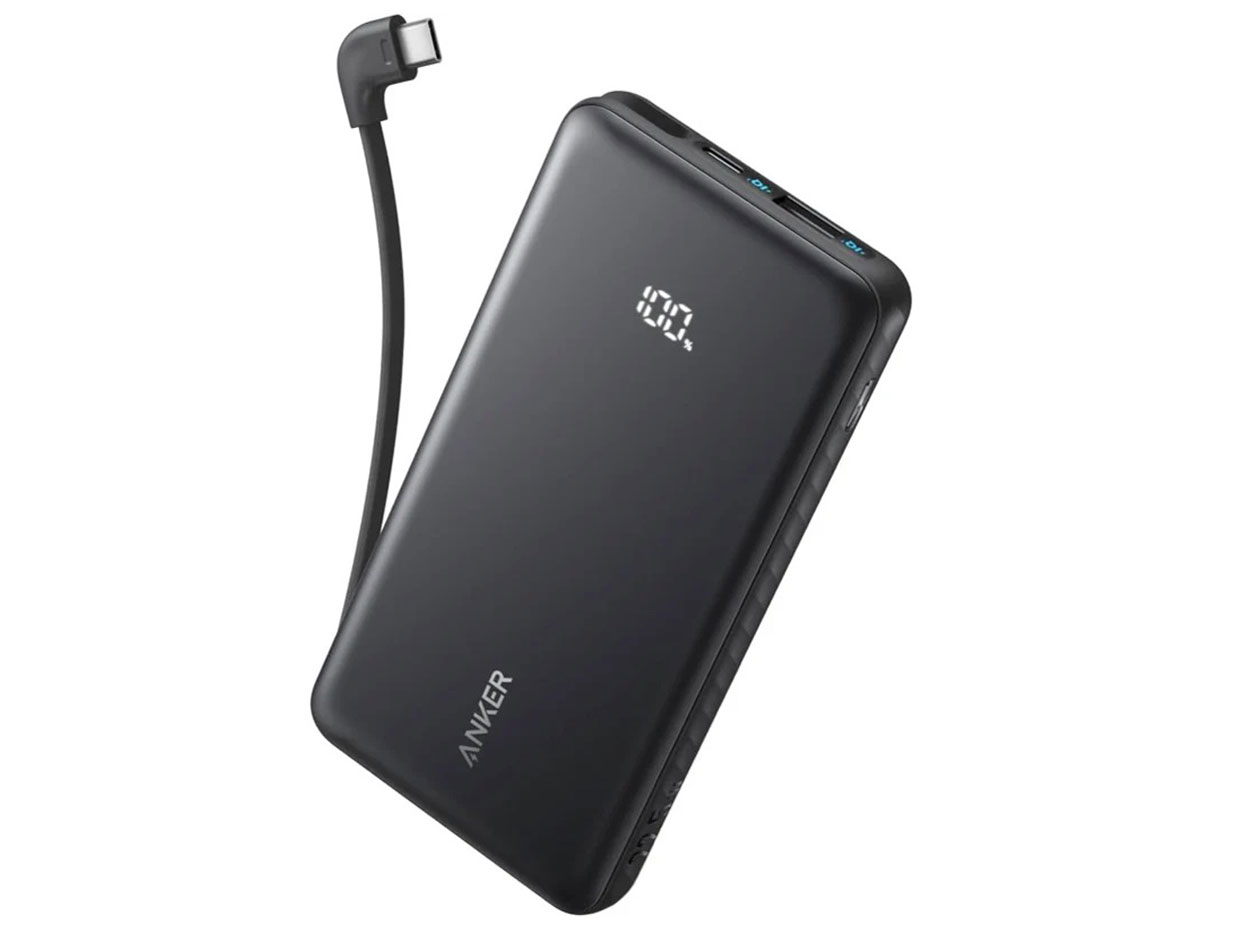 Zolo Power Bank (10000mAh 22.5W Built-In USB-C�P�[�u��) A110DN11 [�u���b�N] �̐��i�摜