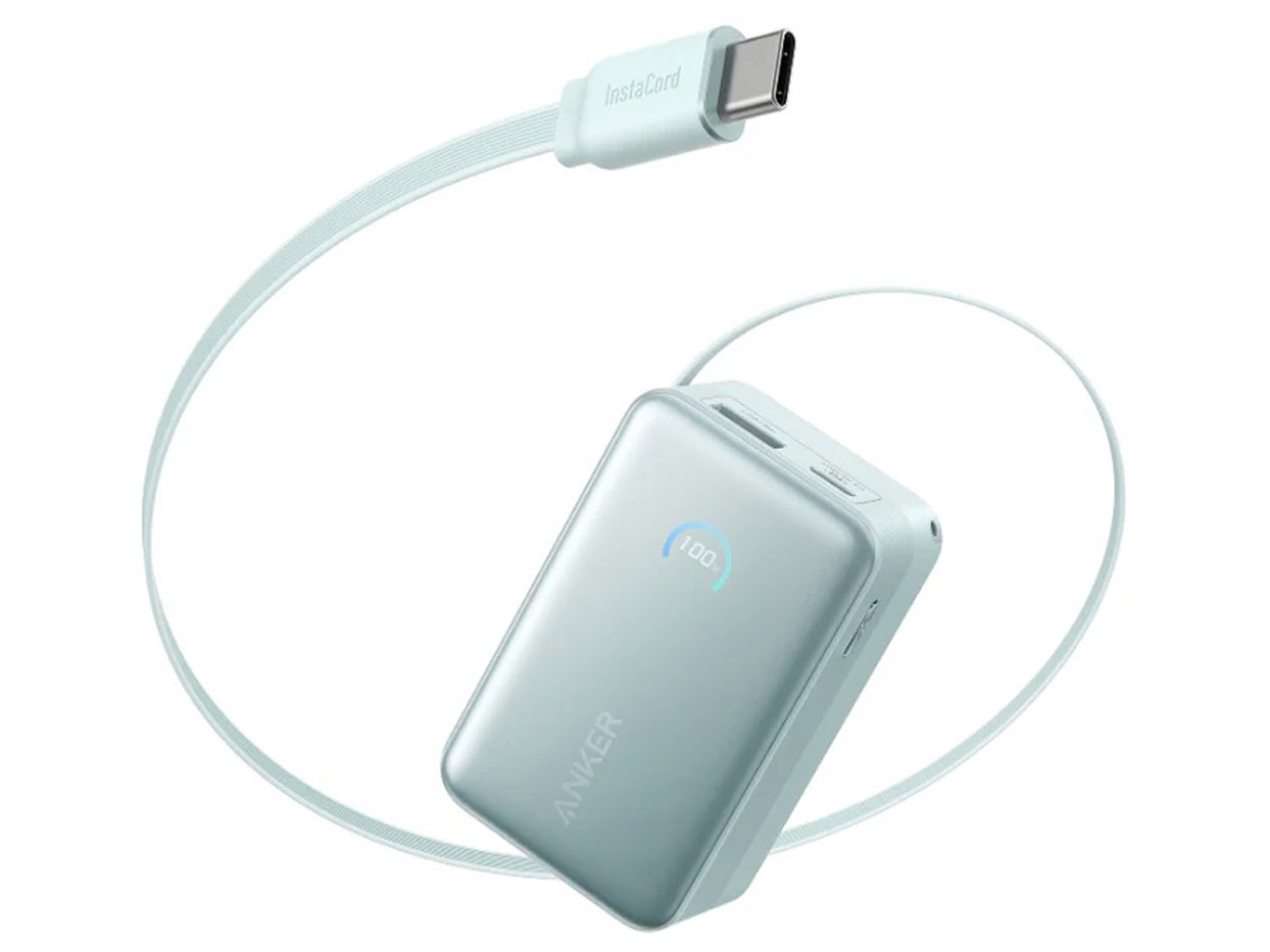 Nano Power Bank (10000mAh 45W ����莮 USB-C�P�[�u��) A1638N61 [�~���g�u���[] �̐��i�摜