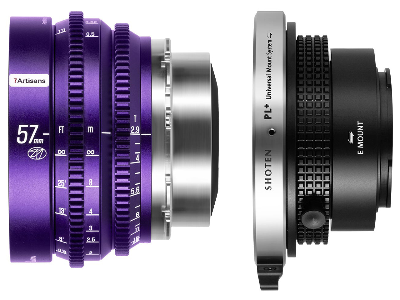 7Artisans Floral Bloom 57mm T2.9 Art Bokeh + �\�j�[E�}�E���g�A�_�v�^�[�Z�b�g �̐��i�摜