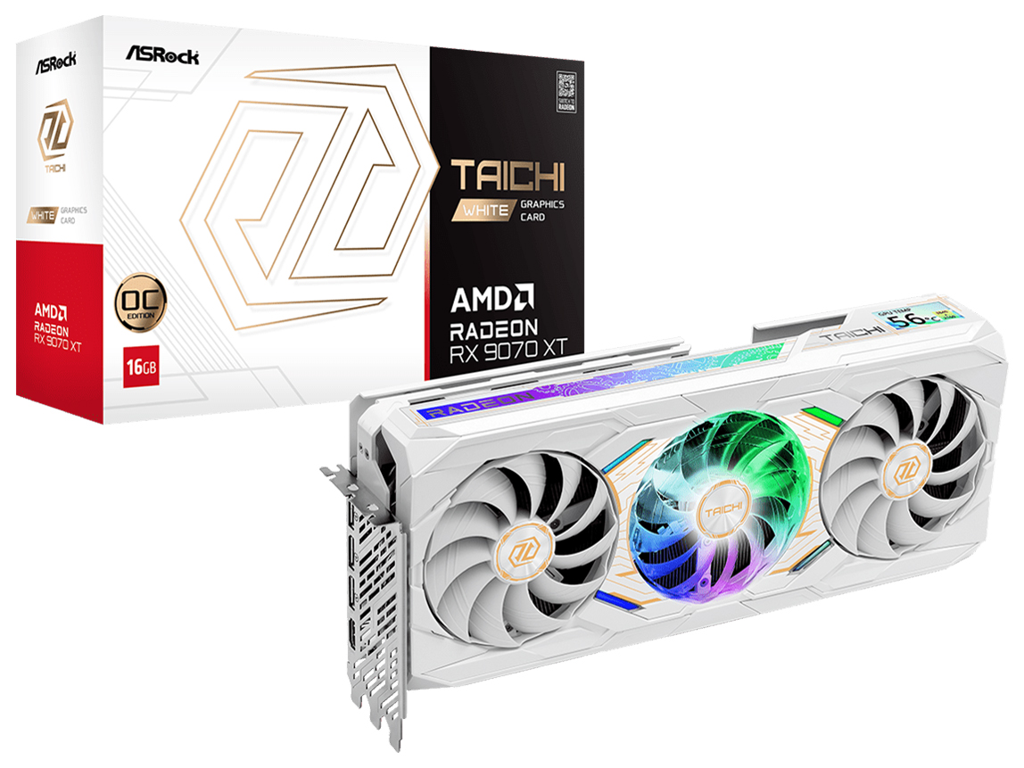 Radeon RX 9070 XT Taichi White 16GB OC [PCIExp 16GB] �̐��i�摜