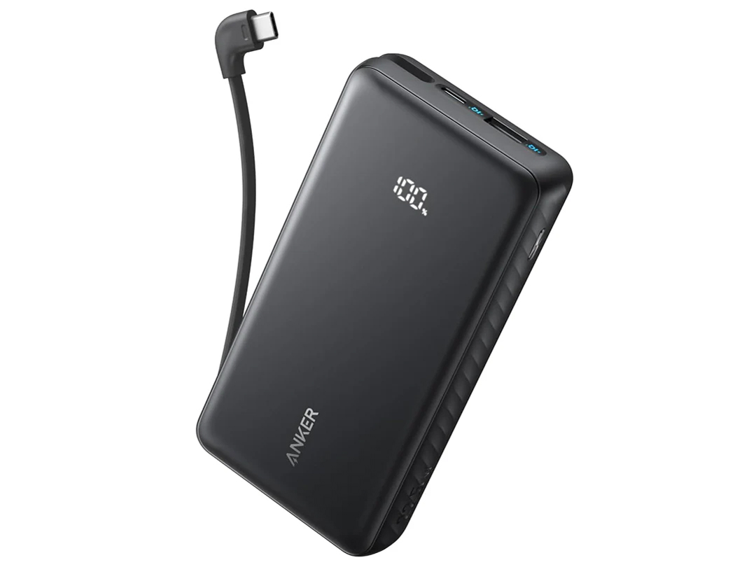 Zolo Power Bank (20000mAh 22.5W Built-In USB-C�P�[�u��) A110EN11 [�u���b�N] �̐��i�摜
