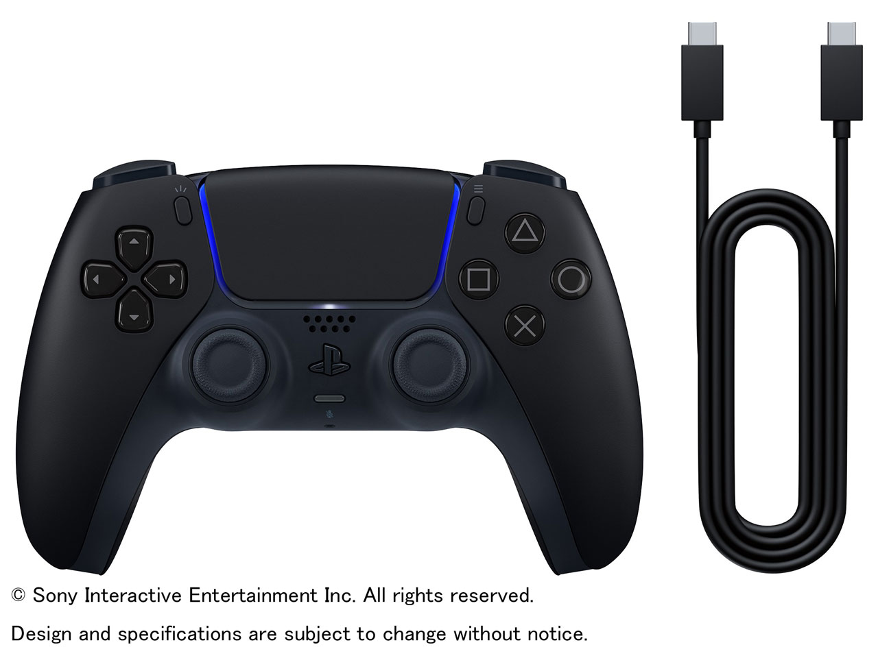 DualSense ���C�����X�R���g���[���[ + USB�P�[�u�� for PC CFIJ-15502 [�~�b�h�i�C�g �u���b�N] �̐��i�摜