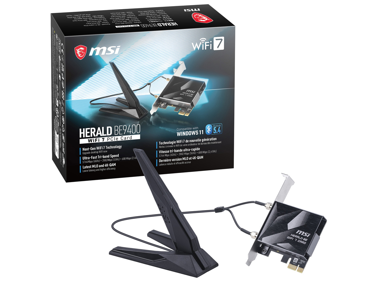 HERALD BE9400 WiFi 7 PCIe Card