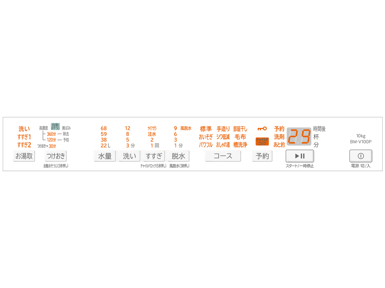 �r�[�g�E�H�b�V�� BW-V100P(W) [�z���C�g]