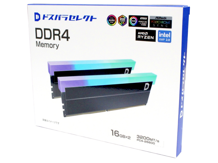 D4D3200-16G2A1-RGB-BK 90���ԕ����ۏ� [DDR4 PC4-25600 16GB 2���g]