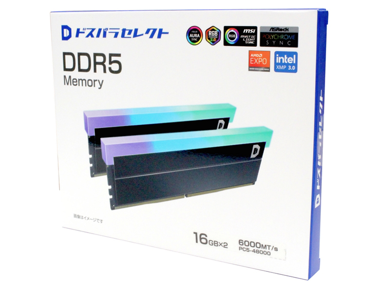 D5D6000-16G2A1-RGB-BK 90���ԕ����ۏ� [DDR5 PC5-48000 16GB 2���g]