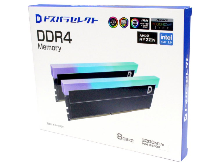 D4D3200-8G2A1-RGB-BK 90���ԕ����ۏ� [DDR4 PC4-25600 8GB 2���g]