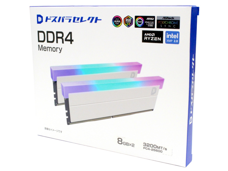 D4D3200-8G2A1-RGB-WH 90���ԕ����ۏ� [DDR4 PC4-25600 8GB 2���g]