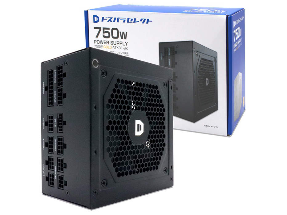 ドスパラセレクト 750W-GOLD-ATX31-BK 90日間物損保証 [ブラック]