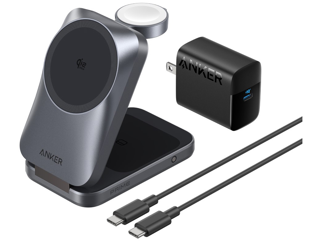 ANKER Prime Wireless Charging Station (3-in-1 MagGo AirCool Foldable) B25N1N11 [ブラック]
