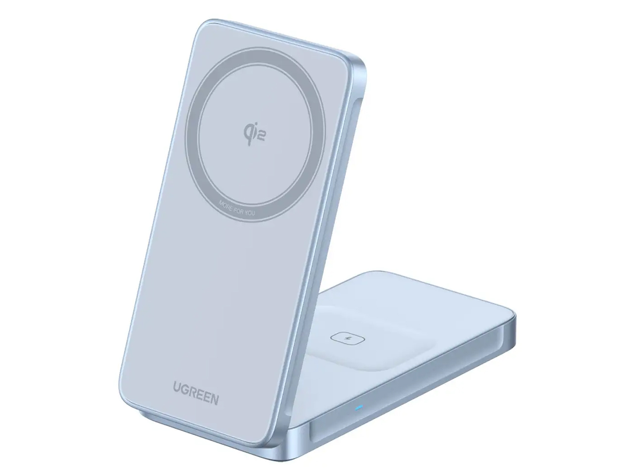 UGREEN MagFlow 2-in-1 マグネット式ワイヤレス充電器 55963 UGR-OT-000047 [ブルー]