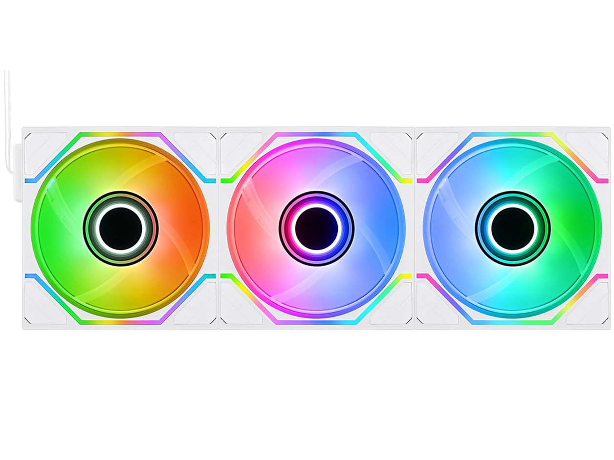 Thermaltake SWAFAN 140 EX INFINITY ARGB Sync Snow 3Pack CL-F255-PL14SW-A [ホワイト]