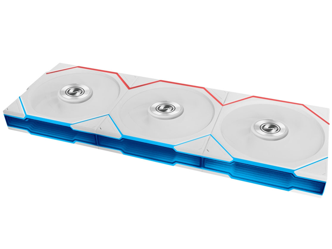 LIAN LI UNI FAN TL FLEX 120 Reverse Blade 3Pack 12RTL1F3W [ホワイト]
