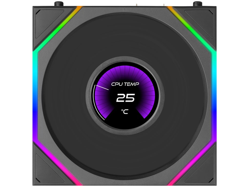 LIAN LI UNI FAN TL LCD FLEX 120 Single Pack 12TLLCD1F1B [ブラック]