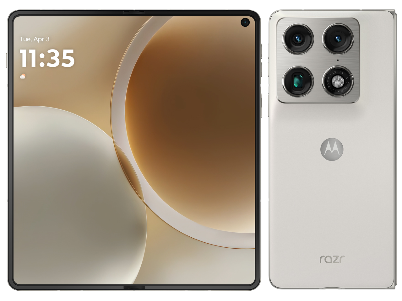 motorola razr fold SIM�t���[ [PANTONE Lily White(�����[�z���C�g)] �̐��i�摜