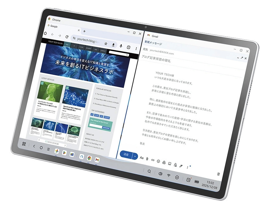 LAVIE Tab T12 TAB12/Q01 128GB�X�g���[�W�E8GB�������E12.1�^���C�hLED�t������ PC-TAB12Q01 [�N���E�h�O���[]
