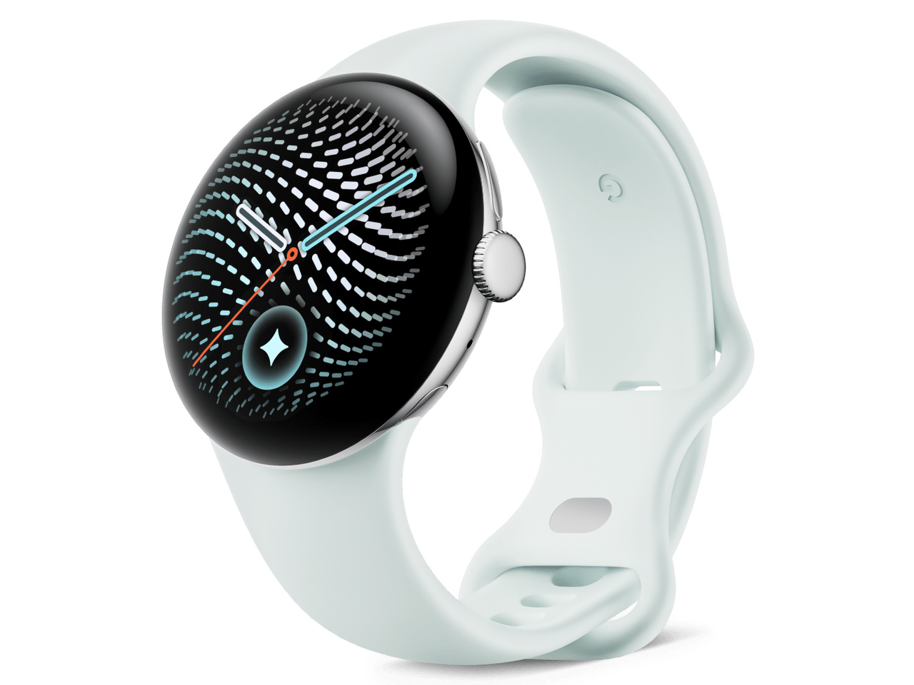 Pixel Watch 5 Wi-Fi���f�� 41mm GA10898-US [Polished Silver �A���~�P�[�X/Fog �A�N�e�B�u �o���h]