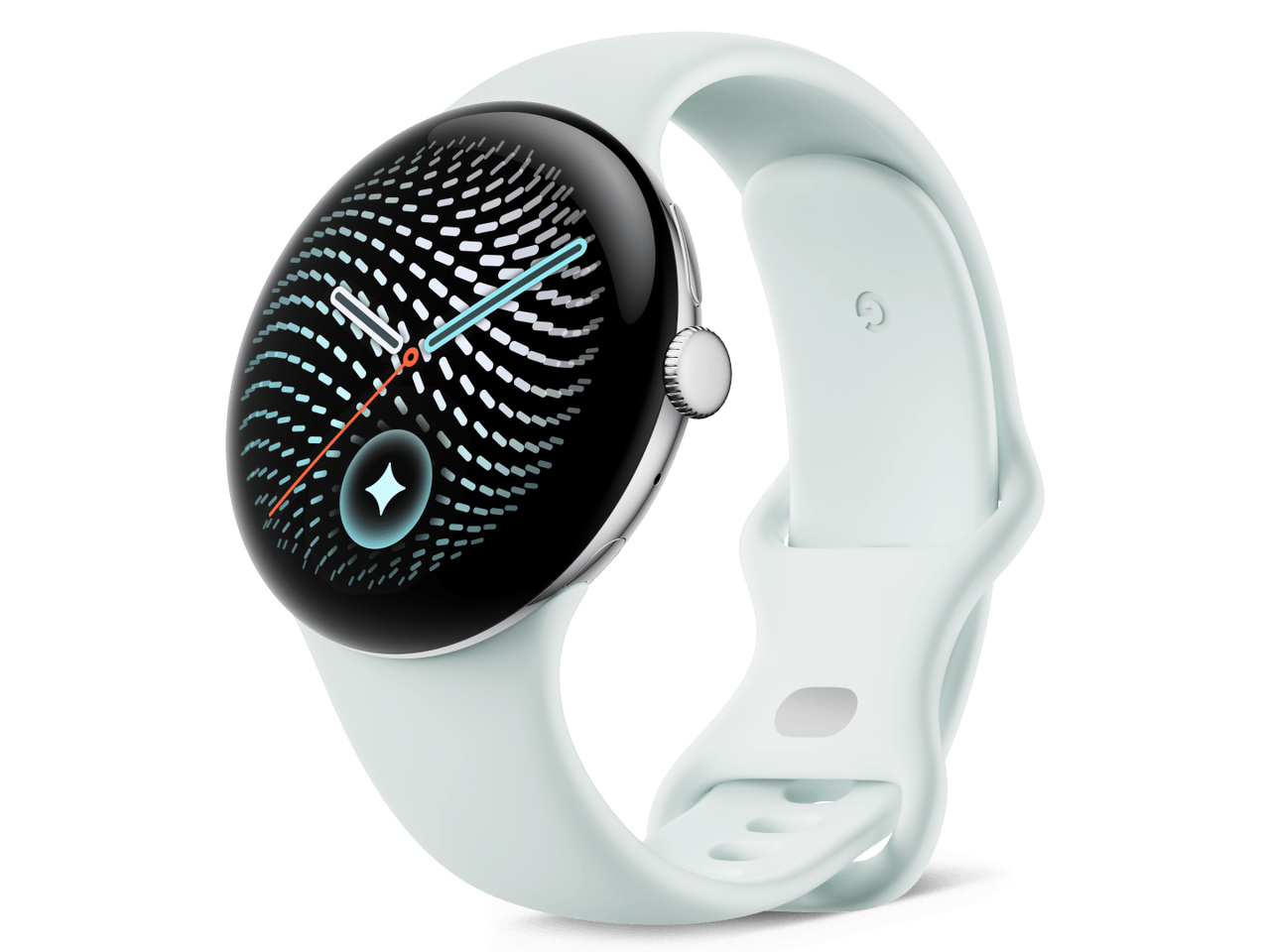 Pixel Watch 5 Wi-Fi���f�� 45mm GA10892-US [Polished Silver �A���~�P�[�X/Fog �A�N�e�B�u �o���h]