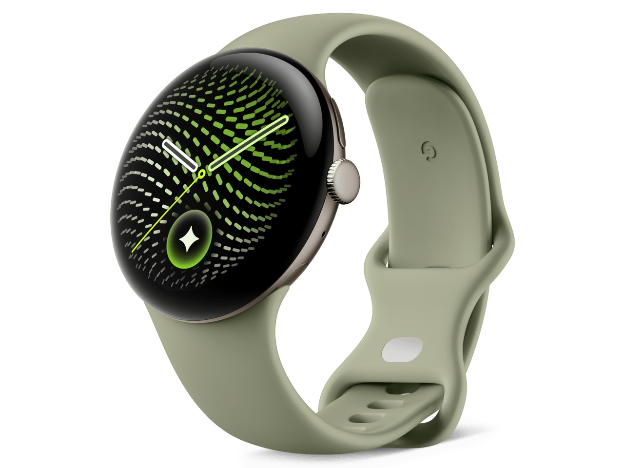 Pixel Watch 5 Wi-Fi���f�� 45mm GA10896-US [Satin Pyrite �A���~�P�[�X/Olive �A�N�e�B�u �o���h]