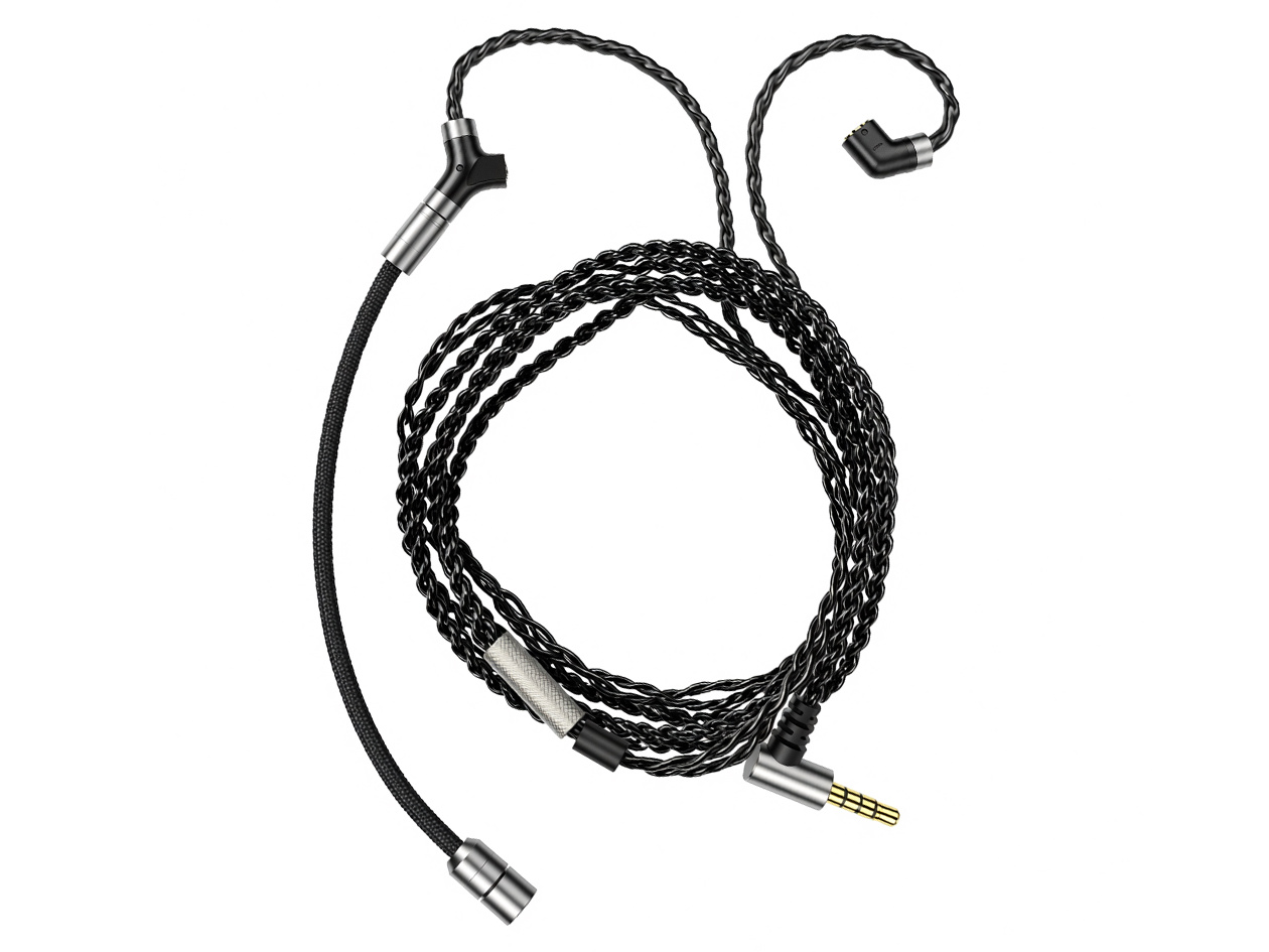 qdc DEBUT-CG Mic Cable qdc2pin QDC-CABLE-DEBUT-QDC2PIN-MIC-BK ミニプラグ(4極)⇔2ピン [black 1.5m]