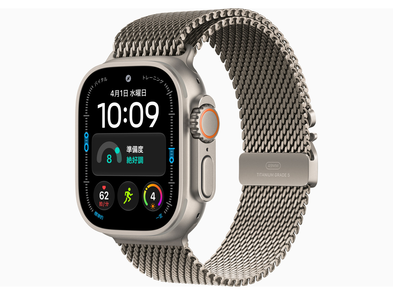 Apple Watch Ultra 4 GPS+Cellular���f�� 49mm MJA94X/A [�i�`�������E�i�`�������`�^�j�E���~���l�[�[���[�v M]