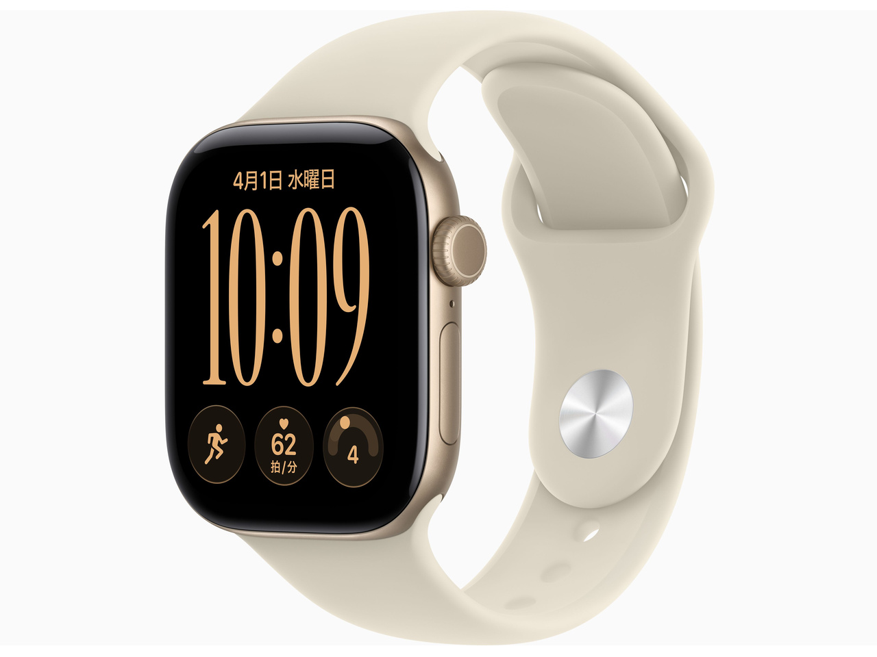 Apple Watch Series 12 GPS���f�� 42mm MJED4X/A [���C�g�S�[���h�E�T���h�X�|�[�c�o���h S/M]