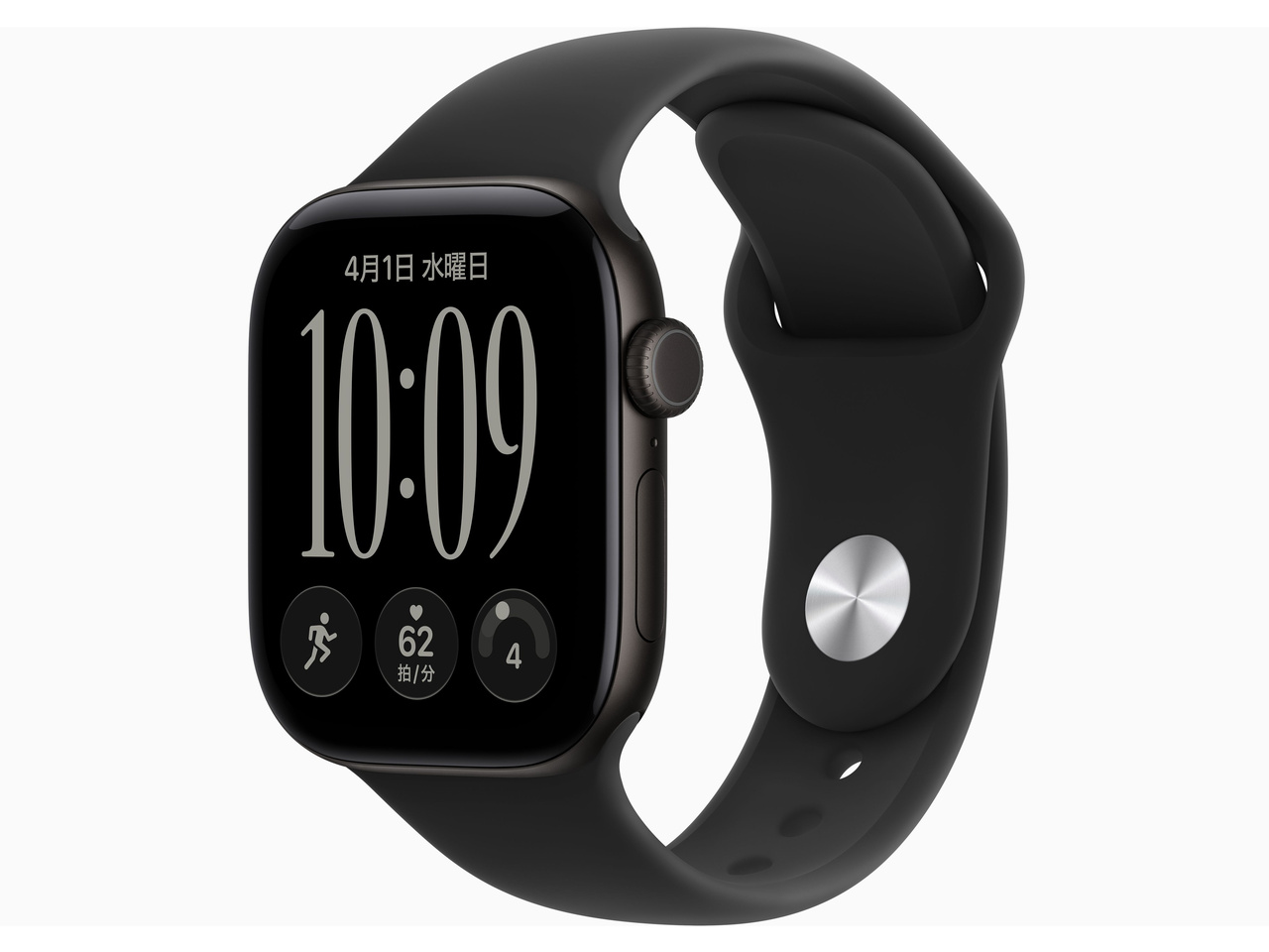 Apple Watch Series 12 GPS���f�� 42mm MJEA4X/A [�u���b�N�E�u���b�N�X�|�[�c�o���h S/M]
