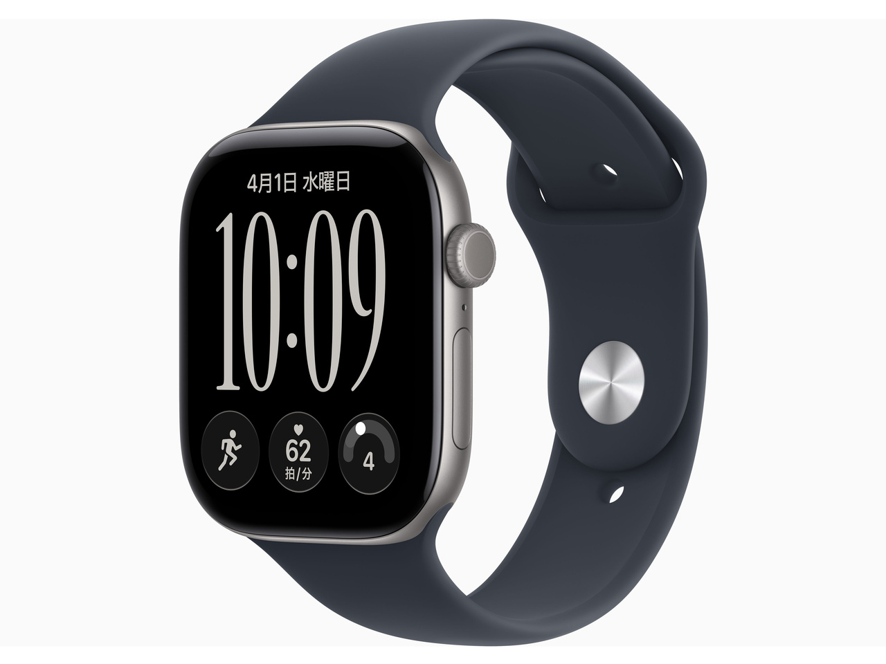 Apple Watch Series 12 GPS+Cellular���f�� 46mm MJG64X/A [�X�y�[�X�O���C�E�l�C�r�[�u���[�X�|�[�c�o���h S/M]