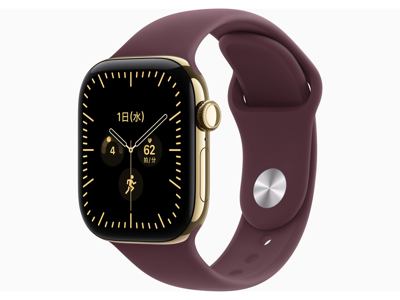 Apple Watch Series 12 GPS+Cellular���f�� 42mm MJGJ4X/A [���f�B�A���g�S�[���h�`�^�j�E���P�[�X�E�o�[�K���f�B�X�|�[�c�o���h S/M]