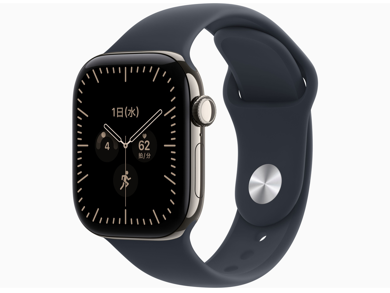 Apple Watch Series 12 GPS+Cellular���f�� 42mm MJGF4X/A [�i�`�������`�^�j�E���P�[�X�E�l�C�r�[�u���[�X�|�[�c�o���h S/M]